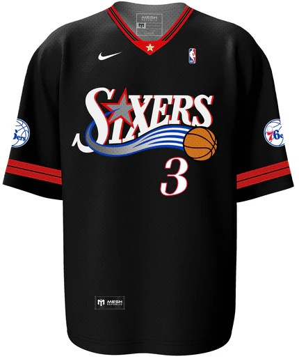 Allen Iverson Philadelphia 76ers Football Jersey Classic